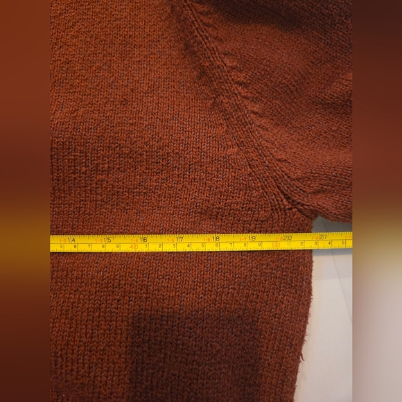 Columbia 3/4 Zip Rust Orange Knit Medium Heavy Sweater - Picture 7 of 9